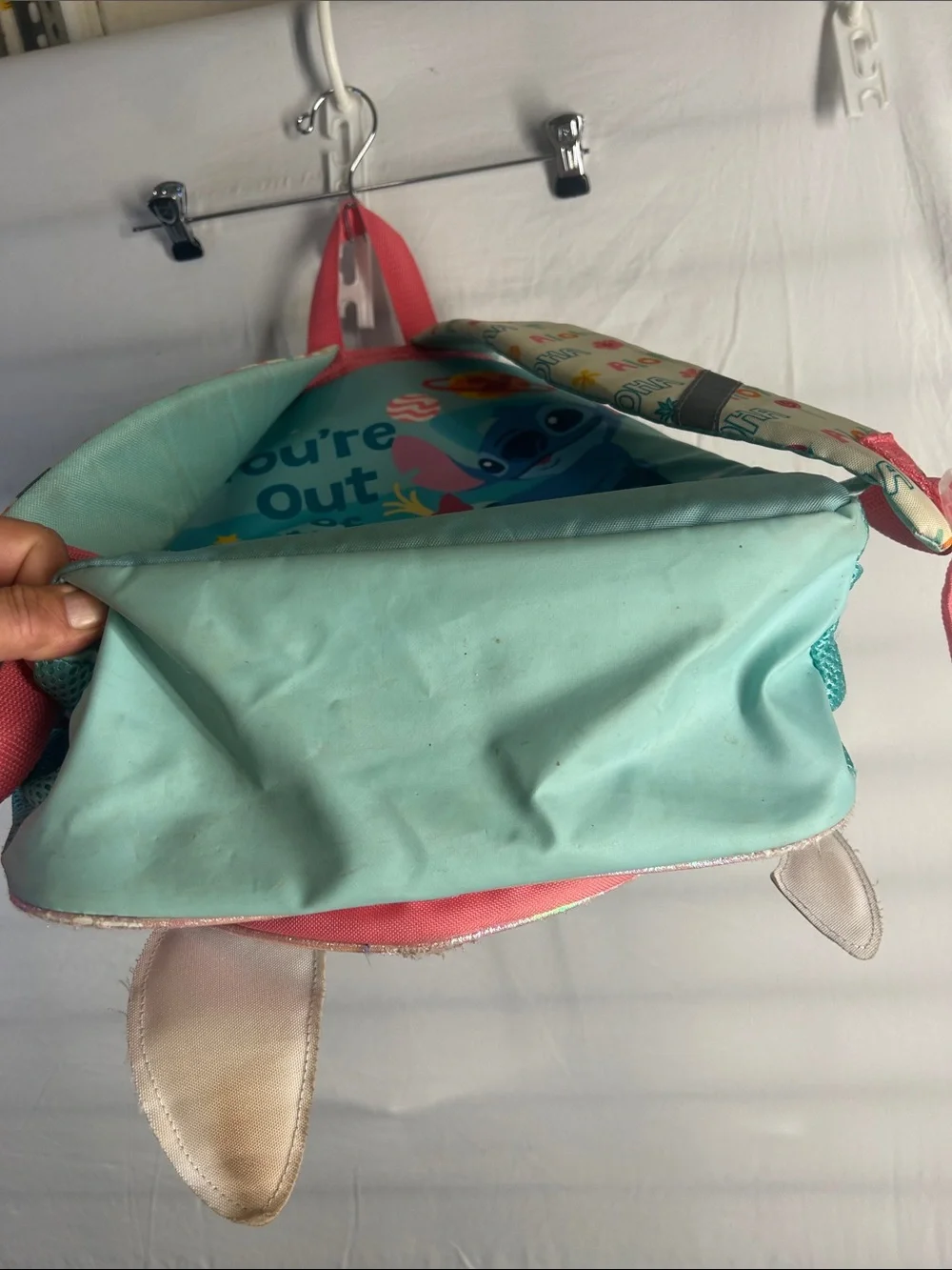 Disney Iridescent Pink & Teal Lilo & Stitch Kids Backpack